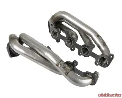 aFe Power TTwisted Steel 304 Stainless Steel Short Tube Header with Raw Finish Ford F-150 V8-5.0L 2015-2024 - 48-33025-1