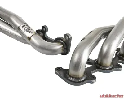 aFe Power TTwisted Steel 304 Stainless Steel Short Tube Header with Raw Finish Ford F-150 V8-5.0L 2015-2024 - 48-33025-1