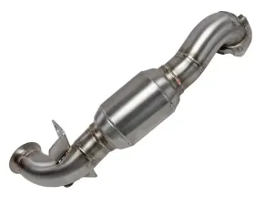 aFe Power Twisted Steel Down Pipe 2-1/2in 304 Stainless Steel w/ Cat MINI Cooper S (R56) L4 1.6L (t) 2009-2013