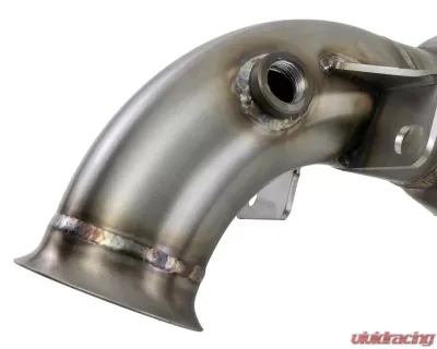 aFe Power Twisted Steel Down Pipe 2-1/2in 304 Stainless Steel w/ Cat MINI Cooper S (R56) L4 1.6L (t) 2009-2013 - 48-36318-1HC
