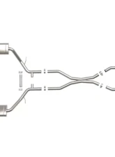aFe Power Mach Force-XP 2-1/2" 304 Stainless Steel Catback Exhaust with Black Tip Dodge Durango V6-3.6L | V8-5.7L 2011-2024                                     - 49-32086-B - Image 6