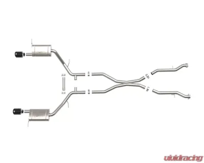aFe Power Mach Force-XP 2-1/2" 304 Stainless Steel Catback Exhaust with Black Tip Dodge Durango V6-3.6L | V8-5.7L 2011-2024 - 49-32086-B