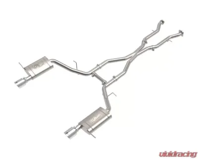 aFe Power Mach Force-XP 2-1/2" 304 Stainless Steel Catback Exhaust with Polished Tip Dodge Durango V6-3.6L | V8-5.7L 2011-2024 - 49-32086-P