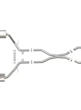 aFe Power Mach Force-XP 2-1/2" 304 Stainless Steel Catback Exhaust with Polished Tip Dodge Durango V6-3.6L | V8-5.7L 2011-2024                                     - 49-32086-P - Image 6