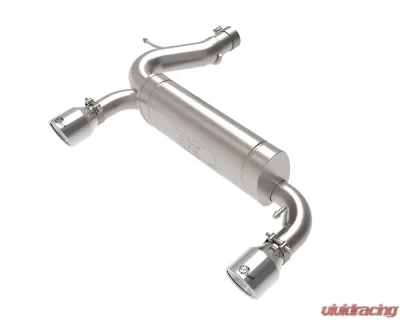 aFe Power Vulcan Series 3"to 2-1/2" 304 Stainless Steel Axleback Exhaust System with Polished Tips Ford Bronco L4-2.3L t | V6-2.7L tt 2021-2024 - 49-33137-P