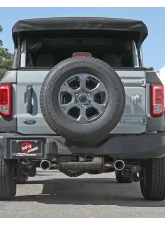 aFe Power Vulcan Series 3"to 2-1/2" 304 Stainless Steel Axleback Exhaust System with Polished Tips Ford Bronco L4-2.3L t | V6-2.7L tt 2021-2024                                     - 49-33137-P - Image 3