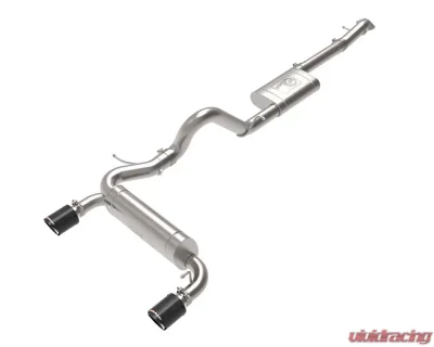 aFe Power Vulcan Series 3" to 2-1/2" 304 Stainless Steel Catback Exhaust System with Carbon Fiber Tips Ford Bronco L4-2.3L t | V6-2.7L tt 2021-2024 - 49-33138-C