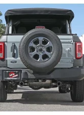 aFe Power Vulcan Series 3" to 2-1/2" 304 Stainless Steel Catback Exhaust System with Carbon Fiber Tips Ford Bronco L4-2.3L t | V6-2.7L tt 2021-2024                                     - 49-33138-C - Image 5