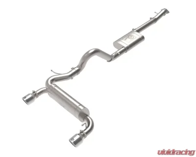 aFe Power Vulcan Series 3" to 2-1/2" 304 Stainless Steel Catback Exhaust System with Polished Tips Ford Bronco L4-2.3L t | V6-2.7L tt 2021-2024 - 49-33138-P