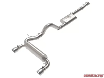 aFe Power Vulcan Series 3" to 2-1/2" 304 Stainless Steel Catback Exhaust System with Polished Tips Ford Bronco L4-2.3L t | V6-2.7L tt 2021-2024 - 49-33138-P