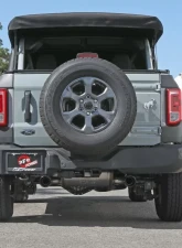 aFe Power Vulcan Series 3" to 2-1/2" 304 Stainless Steel Catback Exhaust System with Black Tips Ford Bronco L4-2.3L t | V6-2.7L tt 2021-2024                                     - 49-33138-B - Image 3