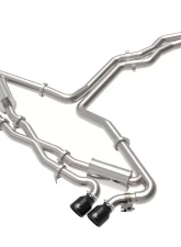 aFe Power Mach Force-XP 3" to 2-1/2" 304 Stainless Steel Catback Exhaust with Black Tip Audi RS6 Avant V8-4.0L tt 2021-2025                                     - 49-36448-B - Image 7
