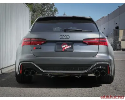 aFe Power Mach Force-XP 3" to 2-1/2" 304 Stainless Steel Catback Exhaust with Carbon Fiber Tip Audi RS6 Avant V8-4.0L tt 2021-2025 - 49-36448-C