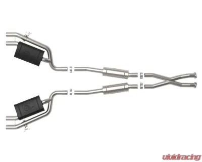 aFe Power Gemini XV 2.5" 304 Stainless Catback Exhaust System w/ Cut-Out Kia Stinger V6 3.3L (tt) 2018-2023 - 49-37025