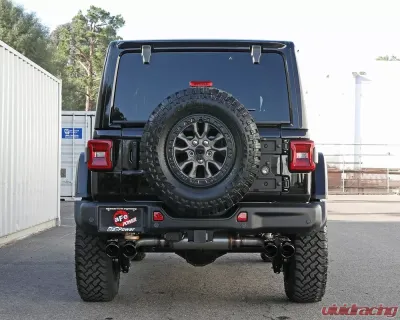 aFe Power Vulcan Series 3" to 2-1/2" 304 Stainless Steel Catback Exhaust System with Black Tip Jeep Wrangler 392 V8-6.4L 2021-2024 - 49-38098-B