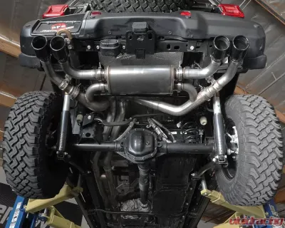 aFe Power Vulcan Series 3" to 2-1/2" 304 Stainless Steel Catback Exhaust System with Black Tip Jeep Wrangler 392 V8-6.4L 2021-2024 - 49-38098-B