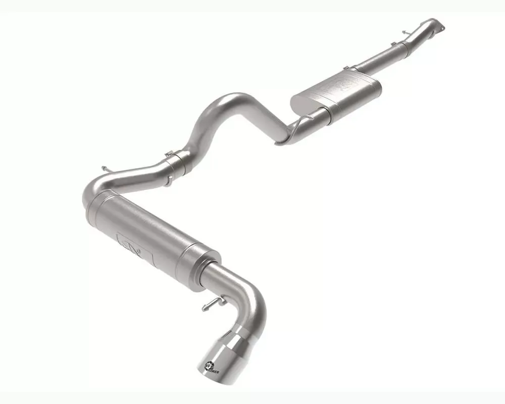 aFe Power Apollo GT Series 3" 409 Stainless Steel Catback Exhaust System with Polished Tip Ford Bronco L4-2.3L t | V6-2.7L tt 2021-2025 - 49-43136-P