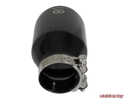 Takeda 304 Stainless Steel Clamp-on Exhaust Tip Black 2-1/2"Inlet x 4''W Outlet x 6''L - 49T25404-B061