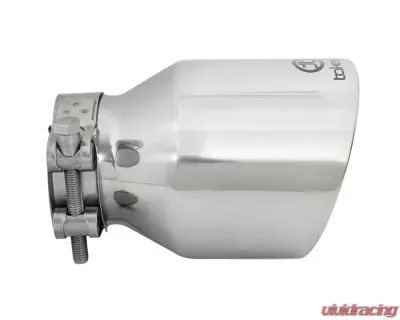 Takeda 304 Stainless Steel Clamp-on Exhaust Tip Polished 2-1/2"Inlet x 4''Outlet x 6''L - 49T25404-P061