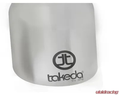 Takeda 304 Stainless Steel Clamp-on Exhaust Tip Polished 2-1/2"Inlet x 4''Outlet x 6''L - 49T25404-P061