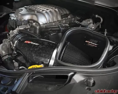 aFe Power Track Series Carbon Fiber Cold Air Intake System w/Black Pro 5R Filter Dodge Durango SRT Hellcat | Jeep Grand Cherokee Trackhawk V8-6.2L (sc) 2018-2021 - 57-10028K