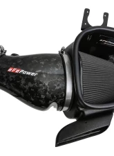 aFe Power Track Series Carbon Fiber Cold Air Intake System w/Black Pro 5R Filter Dodge Durango SRT Hellcat | Jeep Grand Cherokee Trackhawk V8-6.2L (sc) 2018-2021                                     - 57-10028K - Image 6