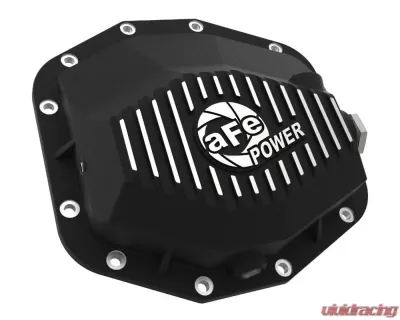 aFe Power Pro Series Rear Differential Cover Black w/ Machined Fins & Gear Oil Ram TRX V8 6.2L 2021-2024 - 46-71281B
