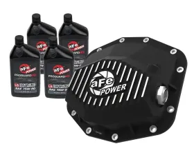aFe Power Pro Series Rear Differential Cover Black w/ Machined Fins & Gear Oil Ram TRX V8 6.2L 2021-2024