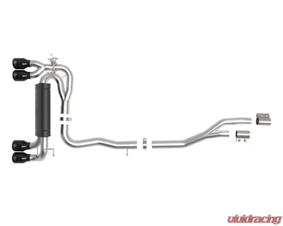 aFe Power Mach Force XP 3"-2.5" 304 Stainless Catback Exhaust System w/ Black Tips BMW F87 M2 Competition S55 L6 3.0L (tt) 2019-2021 - 49-36350-B