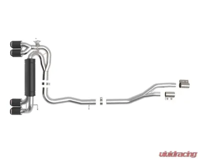 aFe Power Mach Force XP 3"-2.5" 304 Stainless Catback Exhaust System w/ Carbon Tips BMW F87 M2 Competition S55 L6 3.0L (tt) 2019-2021 - 49-36350-C