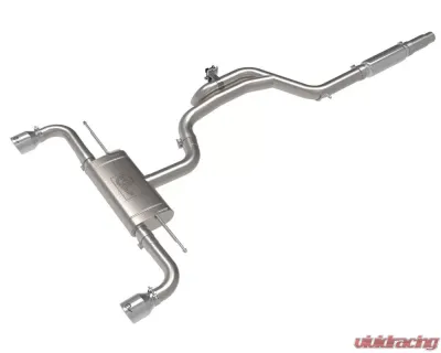 aFe Power Gemini XV 3" to 2-1/2" 304 Stainless Steel Catback Exhaust System with Cut-Out Polished Tips Volkswagen GTI Gas L4-2.0L t 2022-2024 - 49-36451-P