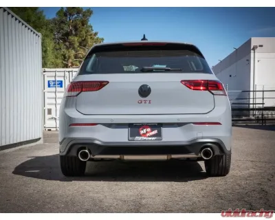 aFe Power Gemini XV 3" to 2-1/2" 304 Stainless Steel Catback Exhaust System with Cut-Out Polished Tips Volkswagen GTI Gas L4-2.0L t 2022-2024 - 49-36451-P