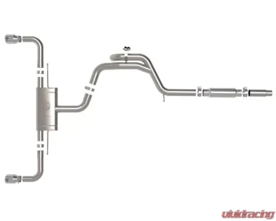 aFe Power Gemini XV 3" to 2-1/2" 304 Stainless Steel Catback Exhaust System with Cut-Out Polished Tips Volkswagen GTI Gas L4-2.0L t 2022-2024 - 49-36451-P