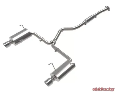 Takeda 2-1/2" to 2-1/4" 304 Stainless Steel Catback Exhaust System w/ Polished Tip Subaru Forester 2014-2018 - 49-36804-P
