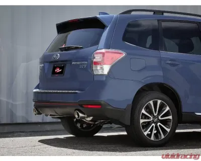 Takeda 2-1/2" to 2-1/4" 304 Stainless Steel Catback Exhaust System w/ Polished Tip Subaru Forester 2014-2018 - 49-36804-P
