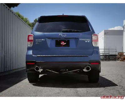 Takeda 2-1/2" to 2-1/4" 304 Stainless Steel Catback Exhaust System w/ Polished Tip Subaru Forester 2014-2018 - 49-36804-P