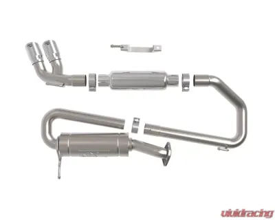 aFe Power Vulcan Series 2.25" 304 Stainless Catback Exhaust System w/ Polished Tips Suzuki Jimny L4 1.5L 2018-2021 - 49-37020-P
