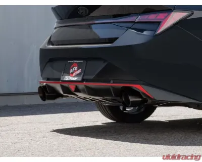 Takeda 3" 304 Stainless Steel Catback Exhaust System w/ Black Tip Hyundai Elantra N 2022-2023 - 49-37028-B
