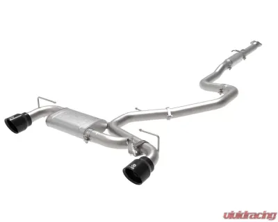 Takeda 3" 304 Stainless Steel Catback Exhaust System w/ Black Tip Hyundai Veloster N 2021-2022 - 49-37030-B