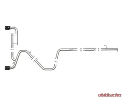 Takeda 3" 304 Stainless Steel Catback Exhaust System w/ Black Tip Hyundai Veloster N 2021-2022 - 49-37030-B