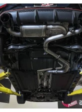 Takeda 3" 304 Stainless Steel Catback Exhaust System w/ Black Tip Hyundai Veloster N 2021-2022                                     - 49-37030-B - Image 3