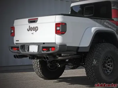 aFe Power Vulcan Series 3"-2.5" 304 Stainless DPF-Back Exhaust System w/ Black Tips Jeep Gladiator JT V6 3.0L (td) 2021-2023 - 49-38095-B