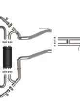 aFe Power Vulcan Series 3" to 2-1/2" 304 Stainless Steel Catback Exhaust System with Polished Tip Jeep Wrangler 392 V8-6.4L 2021-2024                                     - 49-38098-P - Image 5