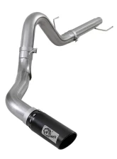 aFe Power Large Bore-HD 4" 409 Stainless DPF-Back Exhaust System w/ Black Tip Ford F-150 V6 3.0L (td) 2021                                     - 49-43143-B - Image 6