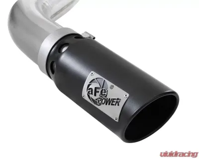 aFe Power Large Bore-HD 4" 409 Stainless DPF-Back Exhaust System w/ Black Tip Ford F-150 V6 3.0L (td) 2021 - 49-43143-B