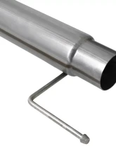 aFe Power Large Bore-HD 4" 409 Stainless DPF-Back Exhaust System w/ Black Tip Ford F-150 V6 3.0L (td) 2021                                     - 49-43143-B - Image 4