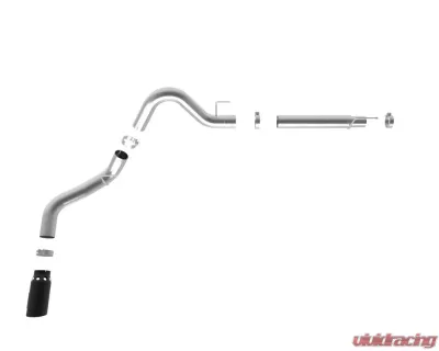 aFe Power Large Bore-HD 4" 409 Stainless DPF-Back Exhaust System w/ Black Tip Ford F-150 V6 3.0L (td) 2021 - 49-43143-B