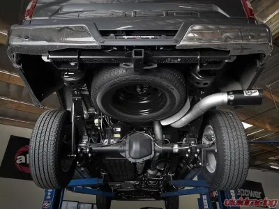aFe Power Large Bore-HD 4" 409 Stainless DPF-Back Exhaust System w/ Black Tip Ford F-150 V6 3.0L (td) 2021 - 49-43143-B