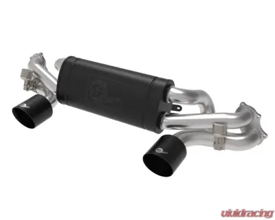 aFe Power Mach Force-Xp 2-1/4" - 2-1/2" 304 Stainless Steel Catback Exhaust System w/ Black Tips Porsche 718 Cayman GT4 H6 4.0L 2020+ - 49-36443-B