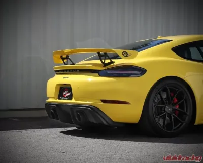 aFe Power Mach Force-Xp 2-1/4" - 2-1/2" 304 Stainless Steel Catback Exhaust System w/ Black Tips Porsche 718 Cayman GT4 H6 4.0L 2020+ - 49-36443-B